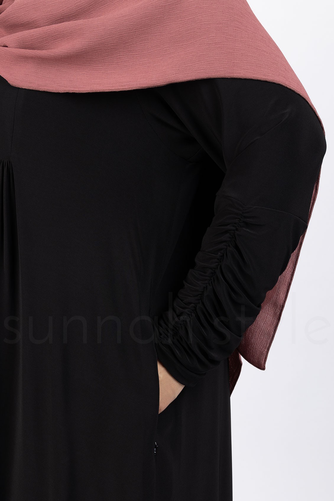 Sunnah Style Flourish Jersey Abaya Black